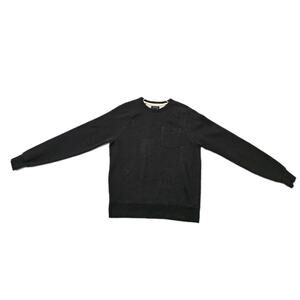 J.Crew Jeans Fleece Pullover Sweatshirt Mens Sz M Dark Gray Pocket Crew Neck